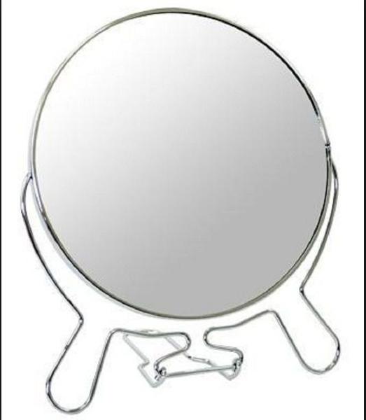 10 Espelho de Mesa 7'' com Lente de Aumento - Dupla Face - Fisgar