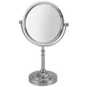 Espelho de Mesa Redondo Dupla Face com Aumento 2x - 28CM