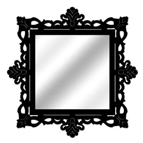Espelho de Parede 14849P 70x70 Fusi - Preto