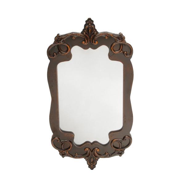 Espelho de Vidro Parede com Moldura de Madeira 58cm Prestige - R30195