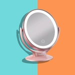 Espelho Dupla Face De Mesa Aesfee Led Touch Maquiagem Aumento