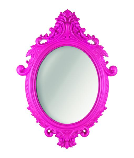 Espelho Karolyn Oval Rococo - 52X72 - Rosa - Mart