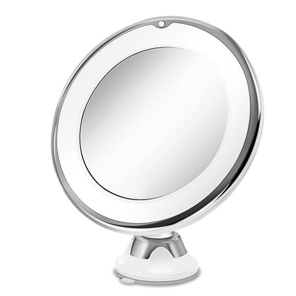 Espelho Led 360 Flexível 5x Aumento Ventosa Maquiagem Barba