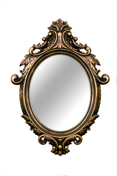 Espelho Megan Oval Rococo Cobre - Mart