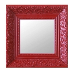 Espelho Moldura Rococó Fundo 16158 Vermelho Art Shop