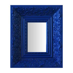 Espelho Moldura Rococó Fundo 16219 Art Shop - Azul