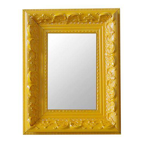 Espelho Moldura Rococó Raso 16132 Amarelo Art Shop