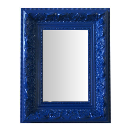 Espelho Moldura Rococó Raso 16235 Azul Art Shop