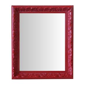Espelho Moldura Rococó Raso 16391 Art Shop - Vermelho