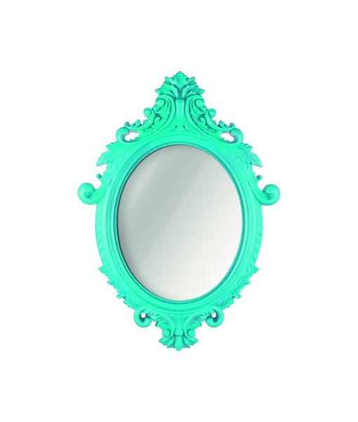 Espelho Natalie Oval Rococo Azul - Mart