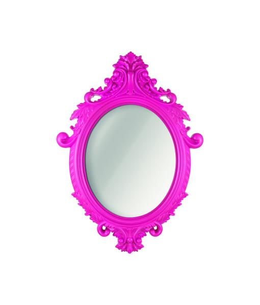 Espelho Nicole Oval Rococo Rosa - Mart