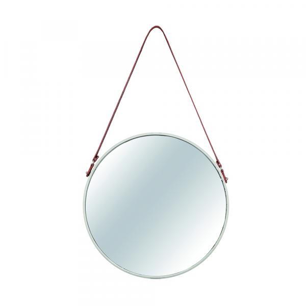 Espelho Off White em Metal - 45,5cm X 75,5cm X 3,5cm - Mart