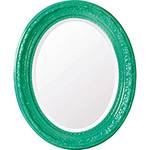 Espelho Oval Bisotê 26755 (41x50cm) Verde Esmeralda - Ornamental Design
