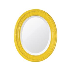 Espelho Oval Bisotê Amarelo Happy - M