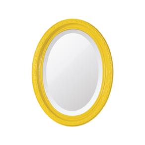 Espelho Oval Bisotê Amarelo Happy - P
