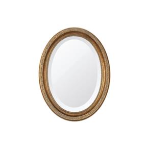 Espelho Oval Bisotê Ouro Envelhecido - P
