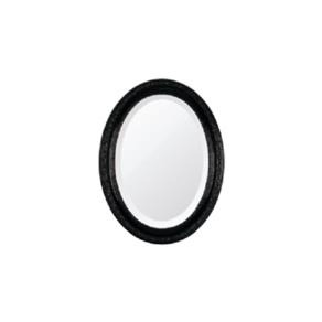 Espelho Oval Bisotê Preto Absoluto - P