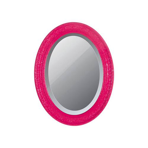 Espelho Oval Bisotê Rosa Pink