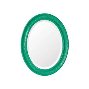 Espelho Oval Bisotê Verde Esmeralda - G