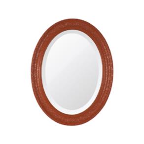 Espelho Oval Bisotê Vermelho Luxo - G