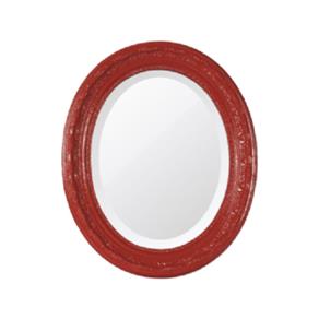 Espelho Oval Bisotê Vermelho Luxo - M