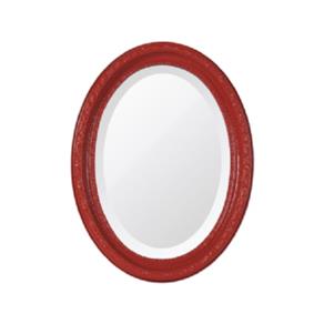 Espelho Oval Bisotê Vermelho Luxo - P