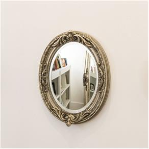 Espelho Oval Ornamental Classic 50cmx41cm Santa Luzia Prata Envelhecido
