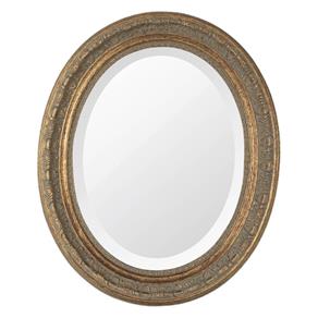 Espelho Oval Ornamental Classic Santa Luzia 50cmx41cm Ouro Envelhecido