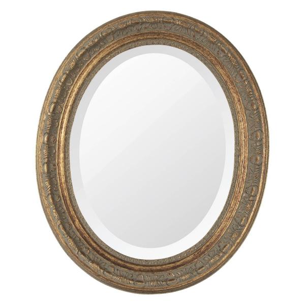Espelho Oval Ornamental Classic Santa Luzia 50cmx41cm Ouro Envelhecido