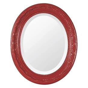 Espelho Oval Ornamental Classic Santa Luzia 50cmx41cm Vermelho