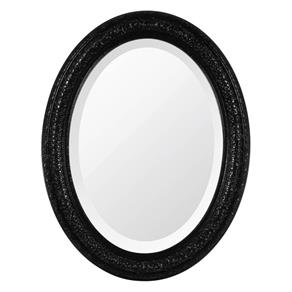 Espelho Oval Ornamental Classic Santa Luzia 85cmx66cm Preto