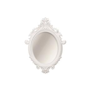Espelho Oval Rococó Branco 52x72cm Mart 5028