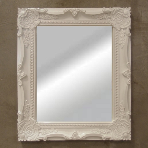 Espelho P/ Parede Bahamas Branco Solido 33x28 Cm - Deco Art