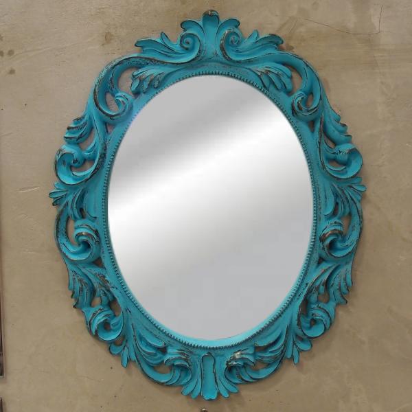 Espelho P/ Parede Belize Azul Provencal 40x42 Cm - Deco Art