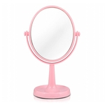 Espelho Redondo de Mesa Giratório Dupla Face 1X e 5X Aumento 2 Cores Disponíveis