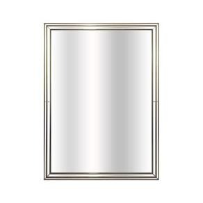 Espelho Retangular com Moldura Prata - 180x130cm - 200 X 120 Cm