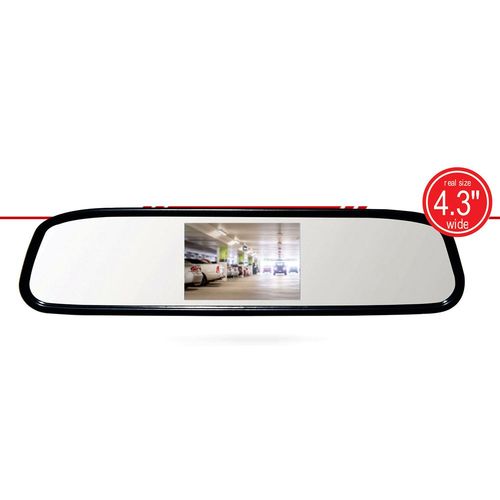 Espelho Retrovisor Roadstar 4,3 Polegadas com Camera Ré Rs501br