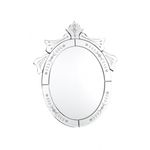 Espelho Veneziano Bisotado Oval 50cmx40cm Vênus Victrix