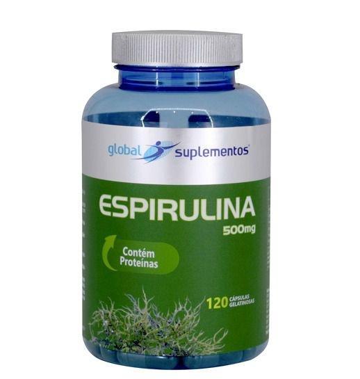 Espirulina 500mg 120caps Global Suplementos