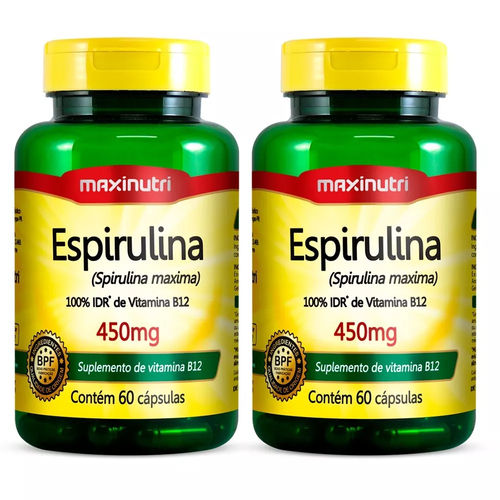 Espirulina 2 Unidades de 60 Cápsulas Maxinutri