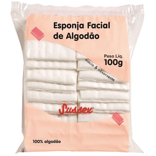 Esponja de Algodão Sussex Limpeza Facial 100g