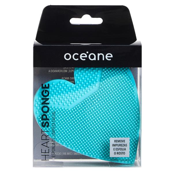 Esponja de Limpeza Facial Océane - Heart Sponge Acqua