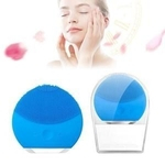 Esponja Massageadora Para Limpeza Facial Azul