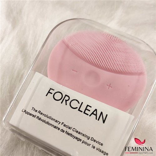 Esponja Massageadora para Limpeza Facial Forclean (Rosa Claro)