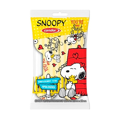 Esponja para Banho Infantil Condor Snoopy com 1 Unidade
