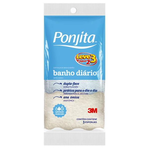 Esponja para Banho10 Unidades (Leve 3 e Pague 2) - Ponjita - 3M