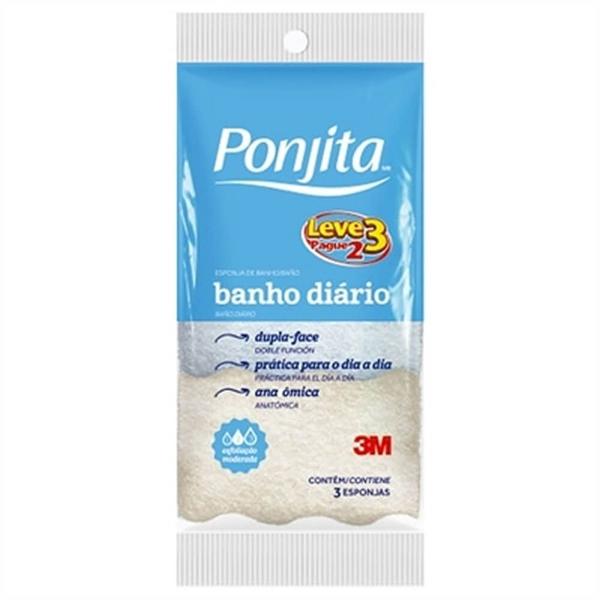 Esponja Ponjita Banho Leve 3 Pague 2 - (Emb. Contém 10un Cada) -