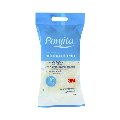 Esponja Retangular para Banho Ponjita Banho Diário