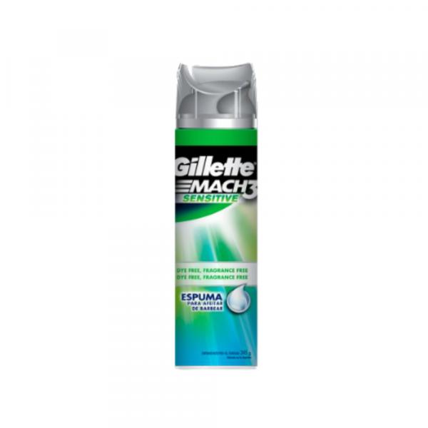 Espuma de Barbear Gillette Mach3 Sensitive - 245g - GILLETTE