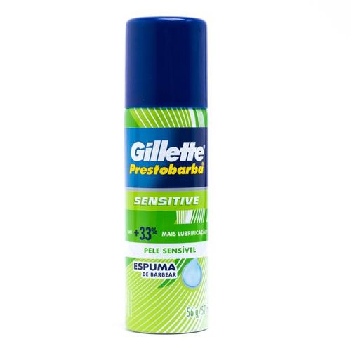 Espuma de Barbear Gillette Prestobarba Sensitive 56g